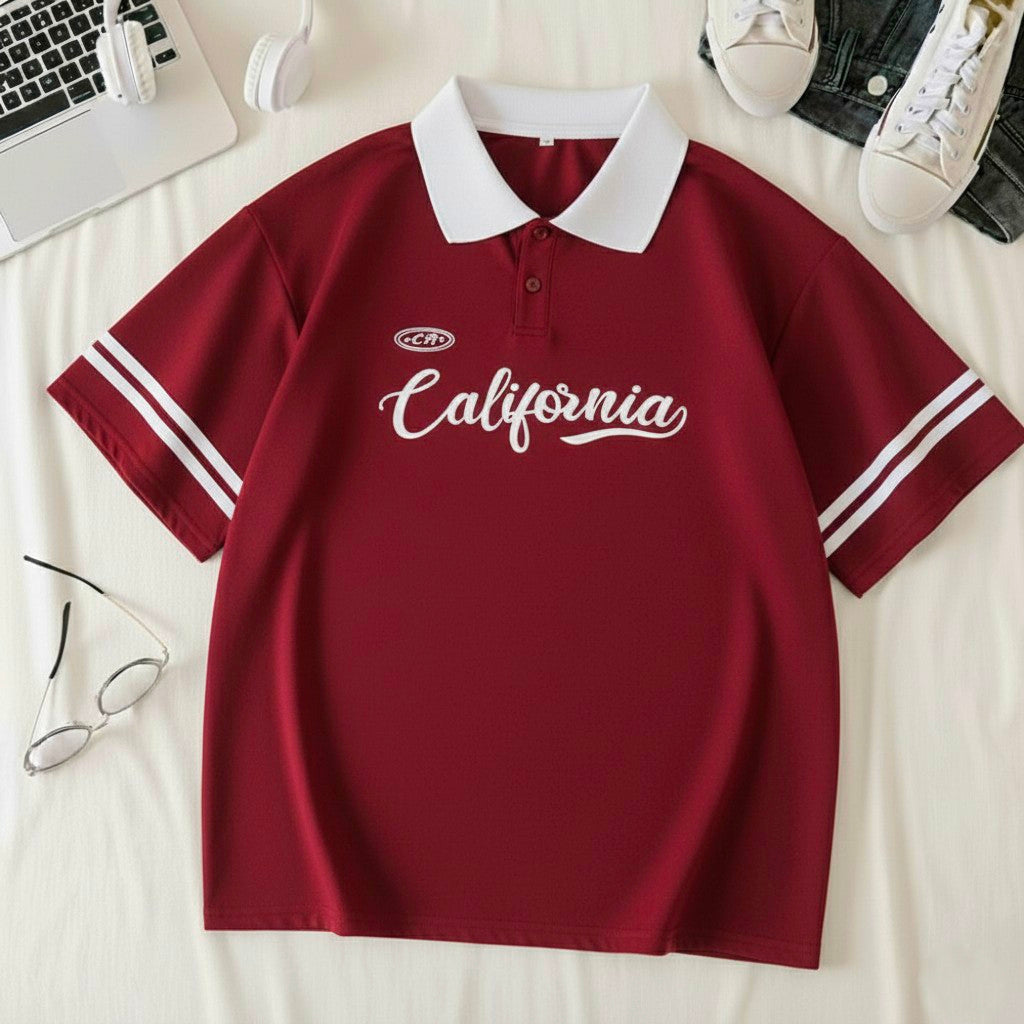 Drop shoulder polo 🔥