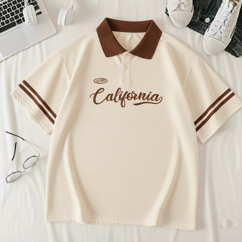 Drop shoulder polo 🔥